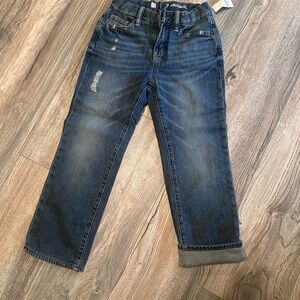 GAP Kids Dark Blue Jeans Lined Size 7 NWT Adjustable Waist
